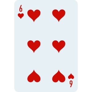 6 of Heart Card