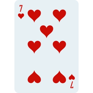 7 of Heart Card