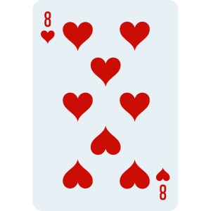 8 of Heart Card